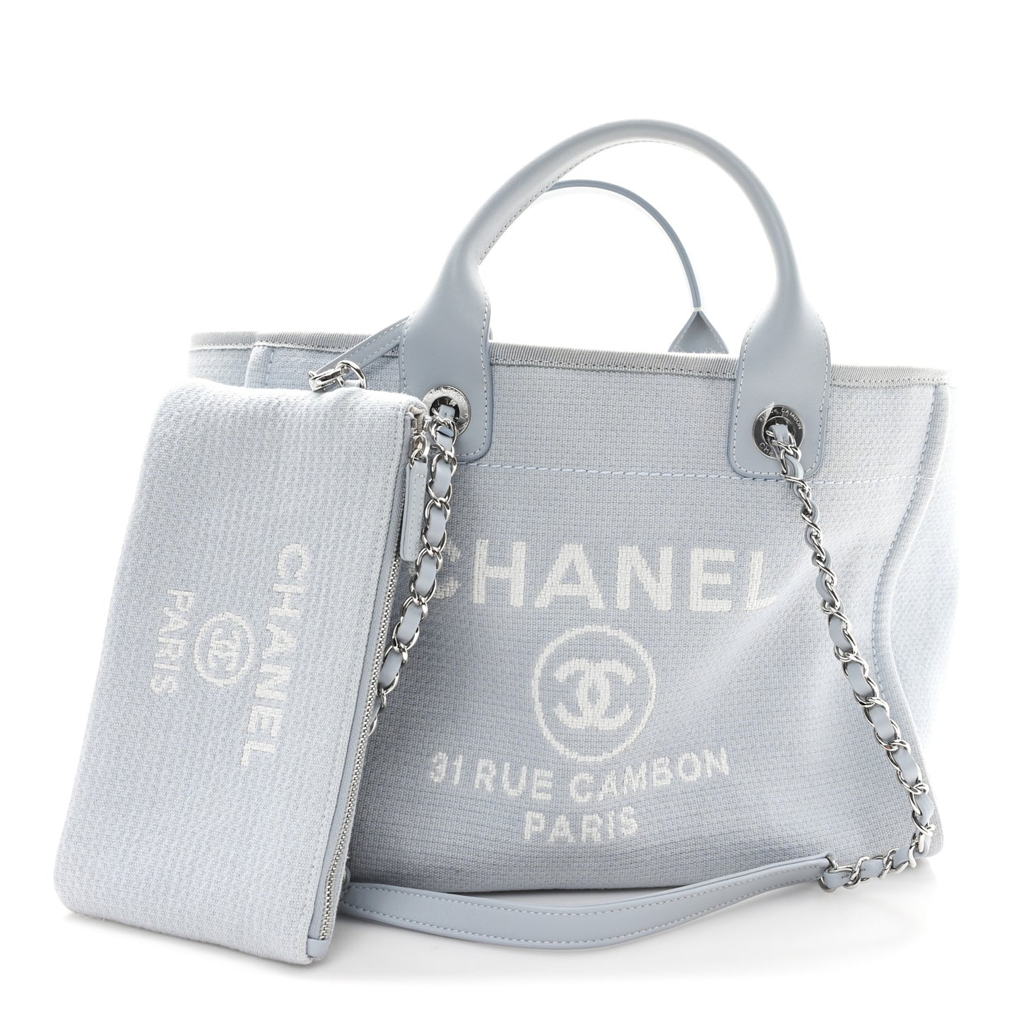 Mixed Fibers Small Deauville Tote Light Blue