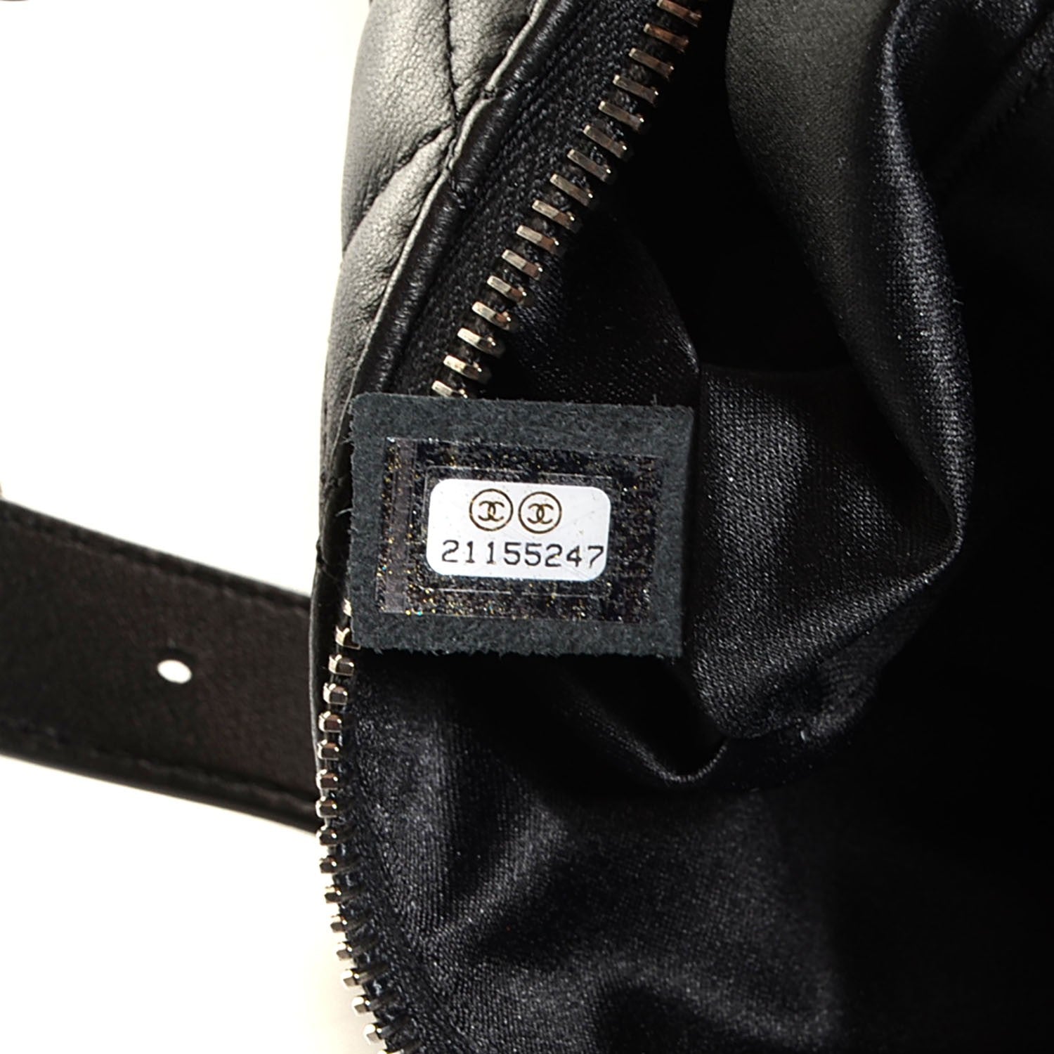 Chanel Lambskin Quilted CC Banane Waist Bag Black 8 of 8