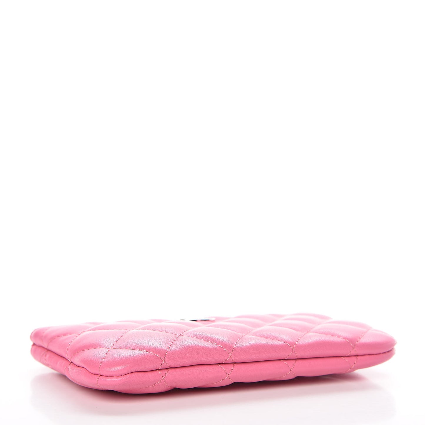 Lambskin Quilted Small Cosmetic Case Pink