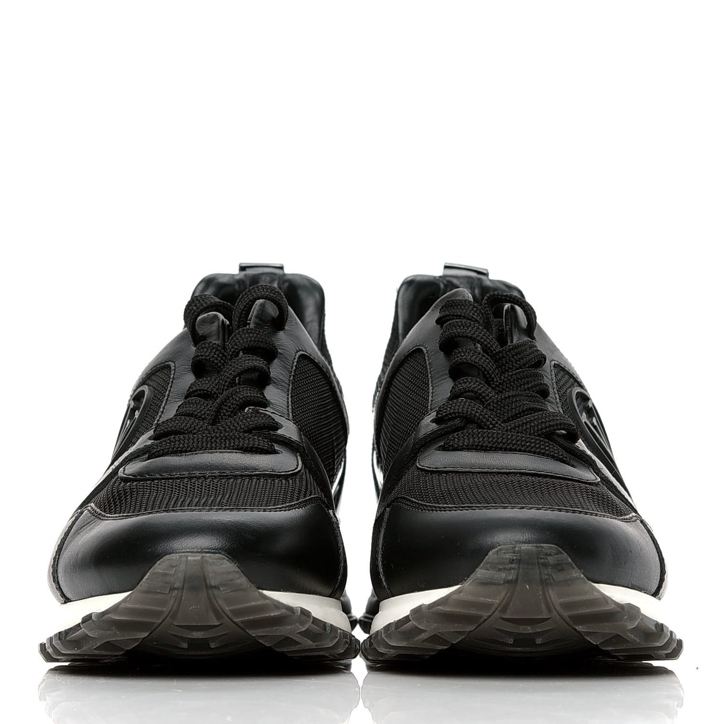 Calfskin Run Away Sneakers 36 Black