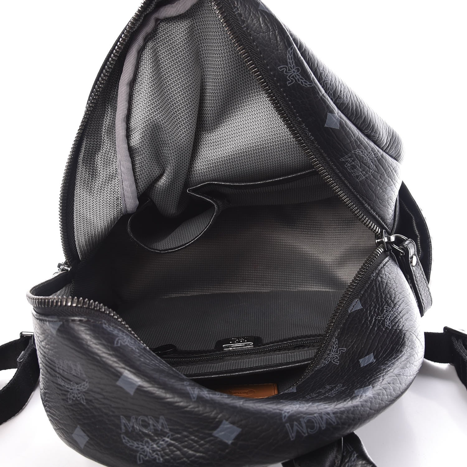 MCM Visetos Small Side Stud Stark Backpack Black 7 of 10