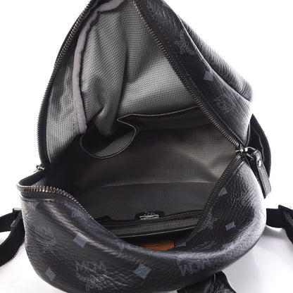 MCM Visetos Small Side Stud Stark Backpack Black 7 of 10