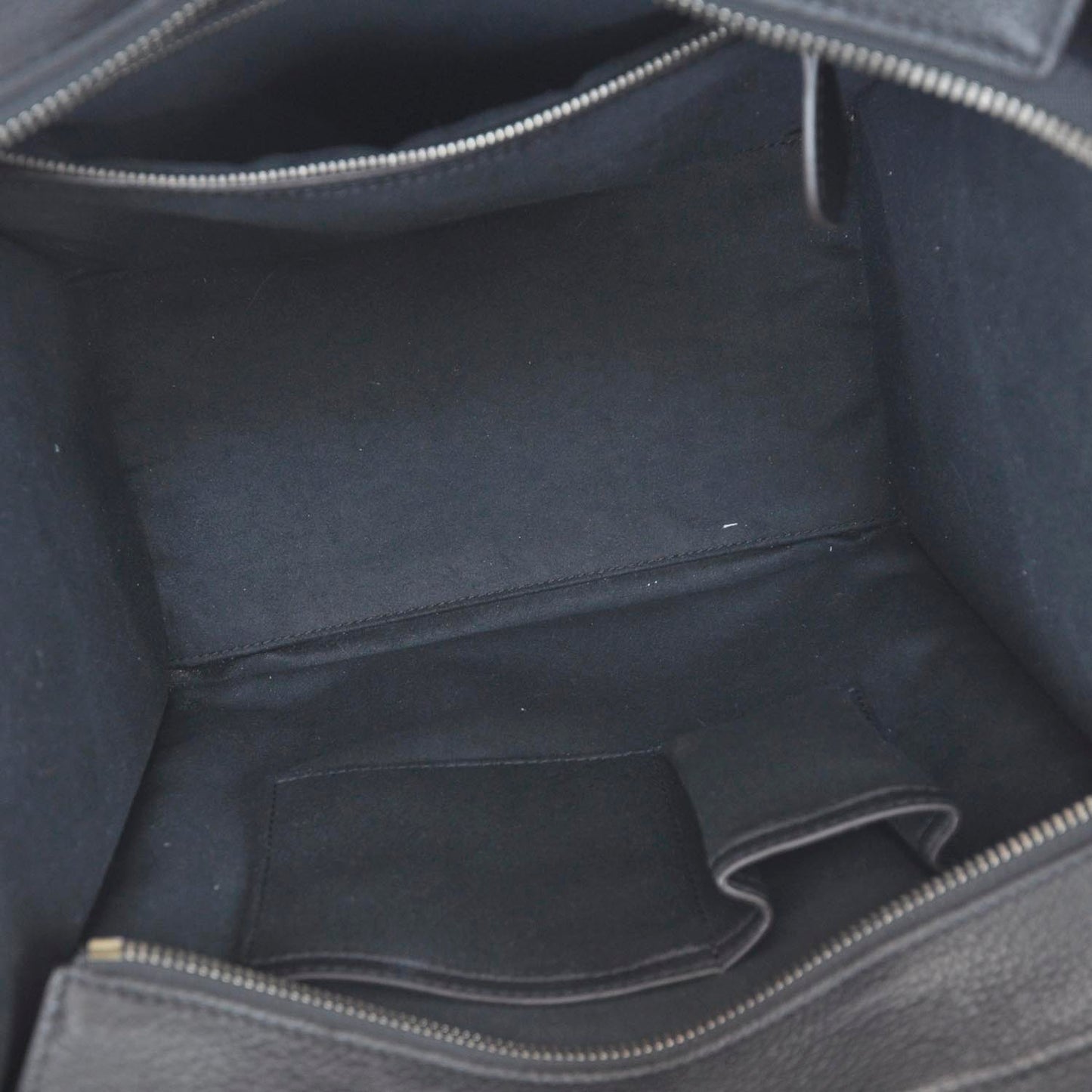 Pebbled Leather Mini Luggage Black