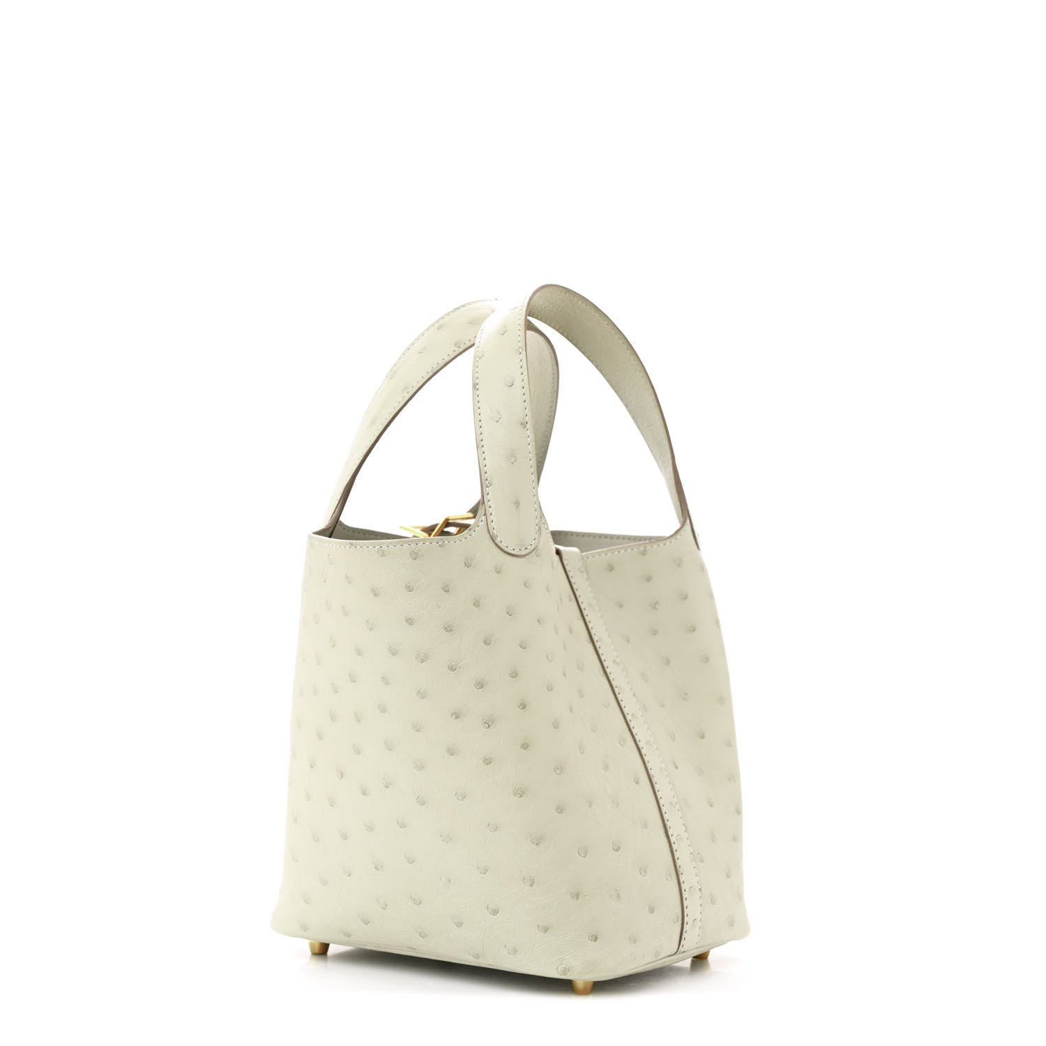 Hermes Ostrich Picotin Lock 18 Gris Perle 3 of 15