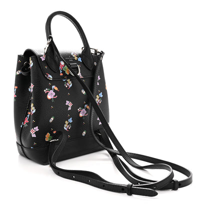 Louis Vuitton Calfskin Flower Lockme Mini Backpack Black Multicolor 5 of 23