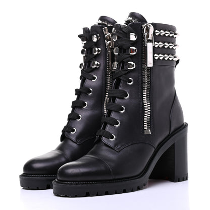 Christian Louboutin Calfskin Winter Spikes 70 Combat Boots 36 Black 3 of 11