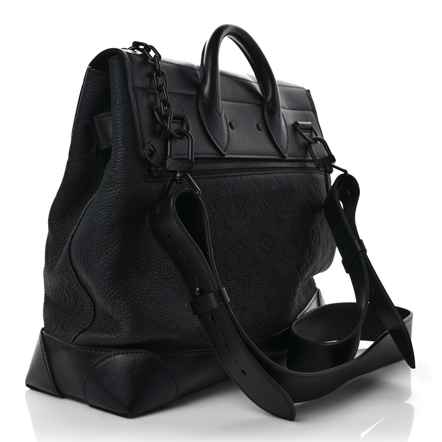 Louis Vuitton Taurillon Monogram Steamer PM Black 3 of 12