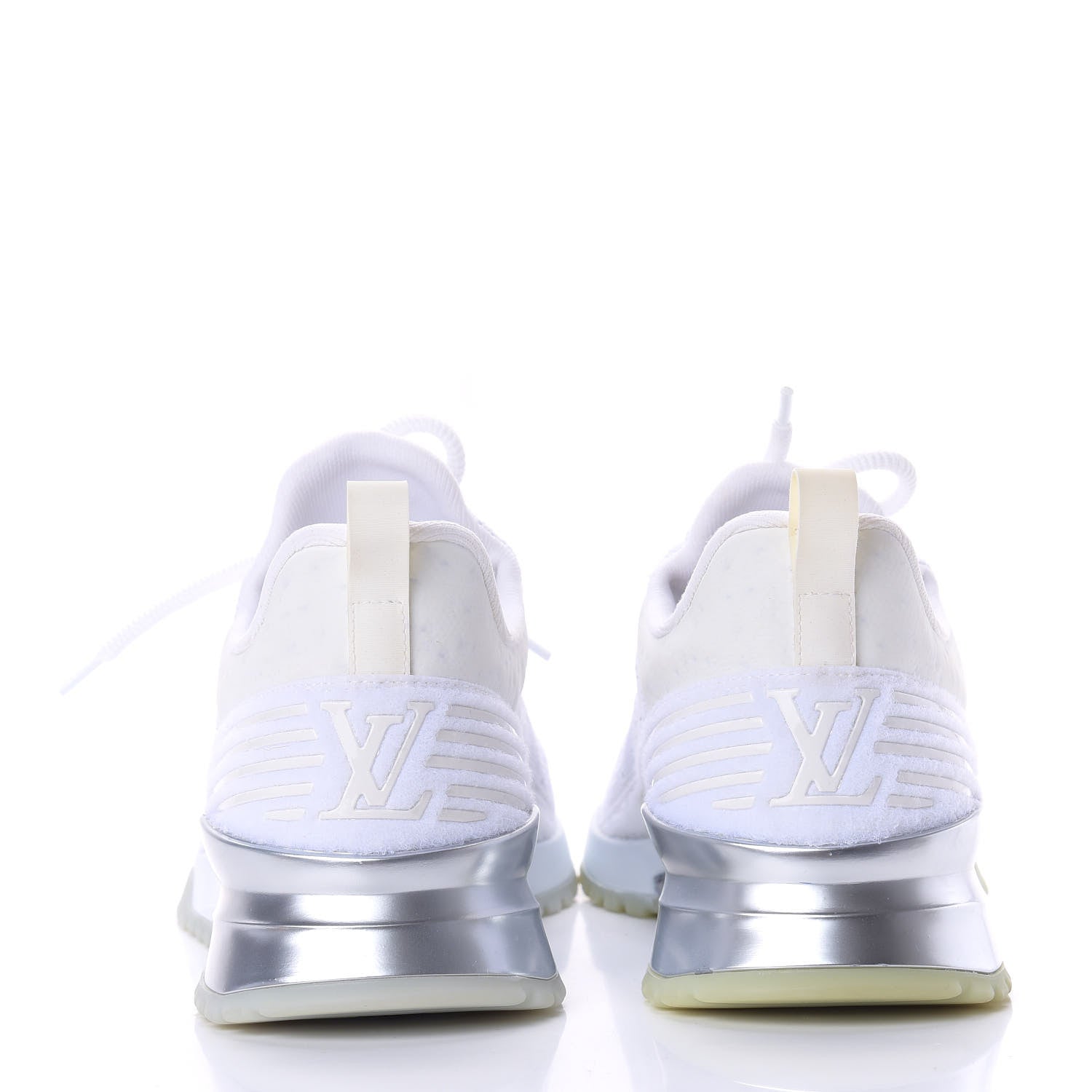 Louis Vuitton Technical Knit Mens V.N.R Sneakers 9 White Silver 5 of 8