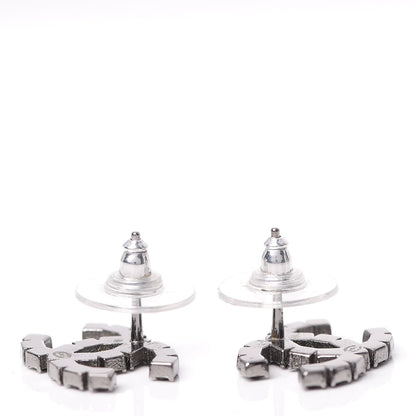 Chanel Ruthenium Crystal CC Earrings Black 3 of 5