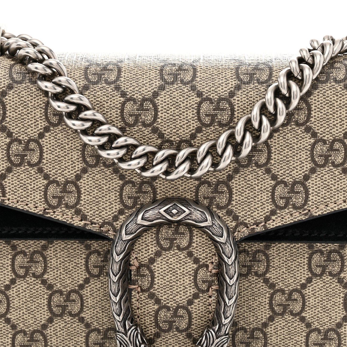 GG Supreme Monogram Mini Dionysus Shoulder Bag Black