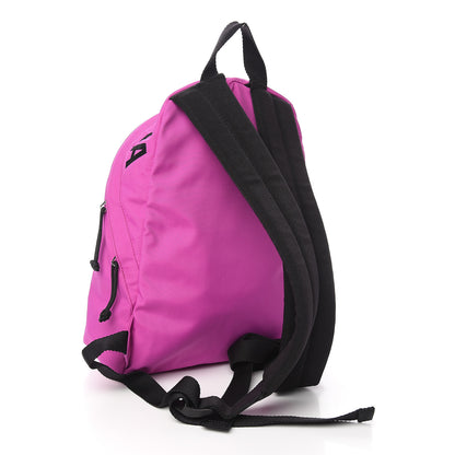 Balenciaga Sport Nylon Logo Embroidered S Wheel Backpack Fuchsia Black 3 of 12