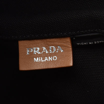 Prada Canapa Logo Bucket Tote Black 6 of 8