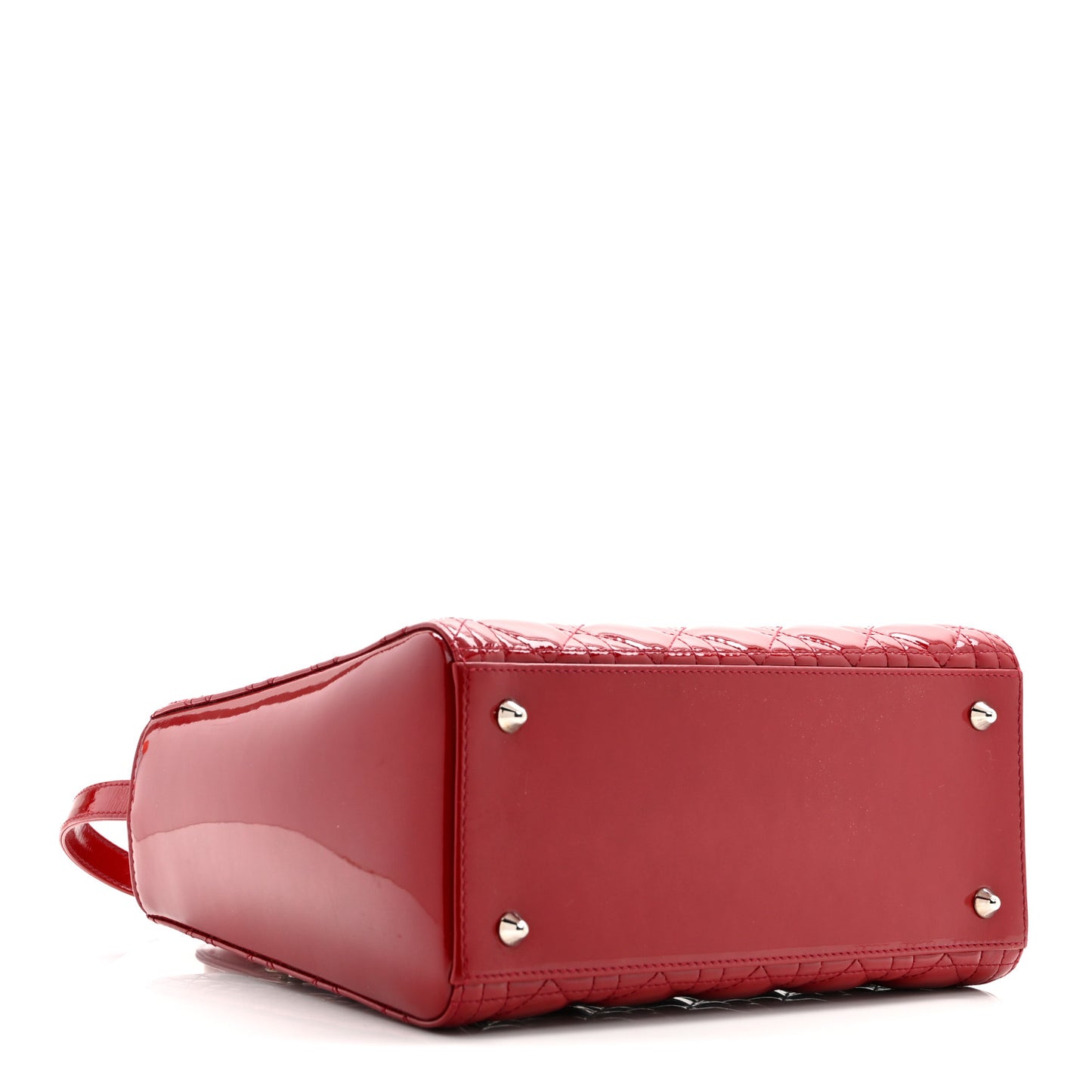 Patent Cannage Medium Lady Dior Red