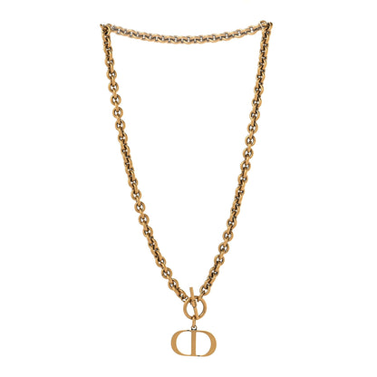 Christian Dior Metal 30 Montaigne Necklace Aged Gold 3 of 4