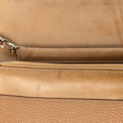 Chanel Caviar Timeless CC Wallet on Chain WOC Beige 12 of 13