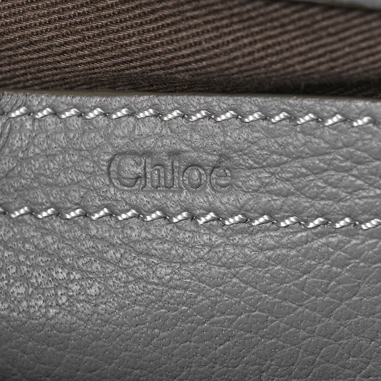 Chloe Calfskin Mini Marcie Round Crossbody Bag Cashmere Grey 7 of 9