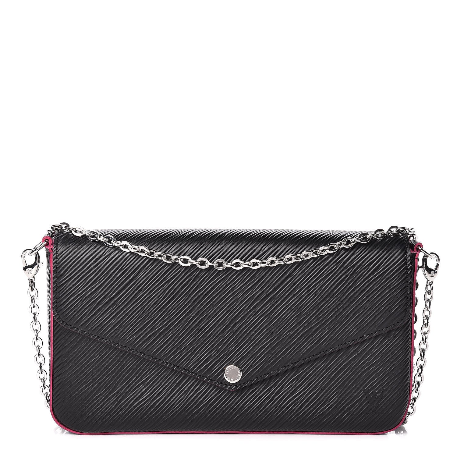 Louis Vuitton Epi Pochette Felicie Black Hot Pink 1 of 11