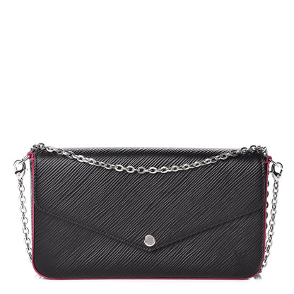 Louis Vuitton Epi Pochette Felicie Black Hot Pink 1 of 11