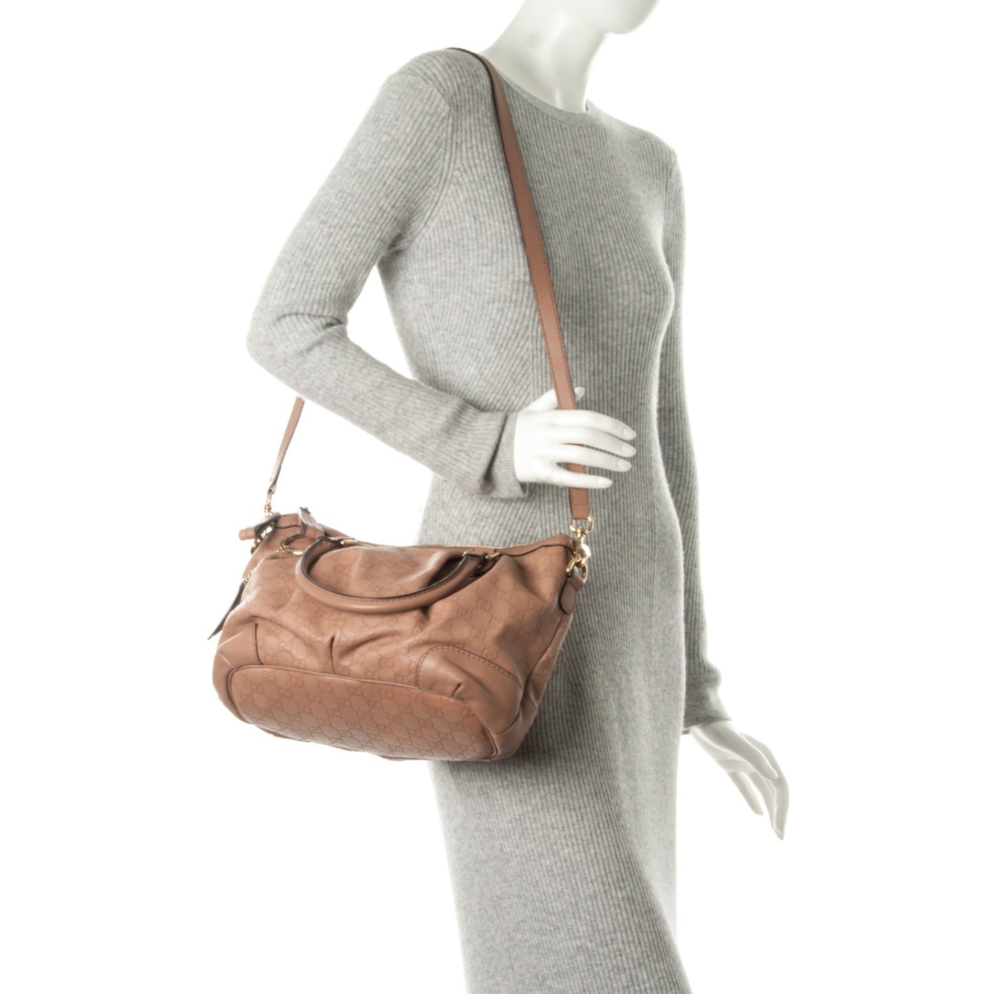 Guccissima Medium Sukey Top Handle Bag Dusty Rose
