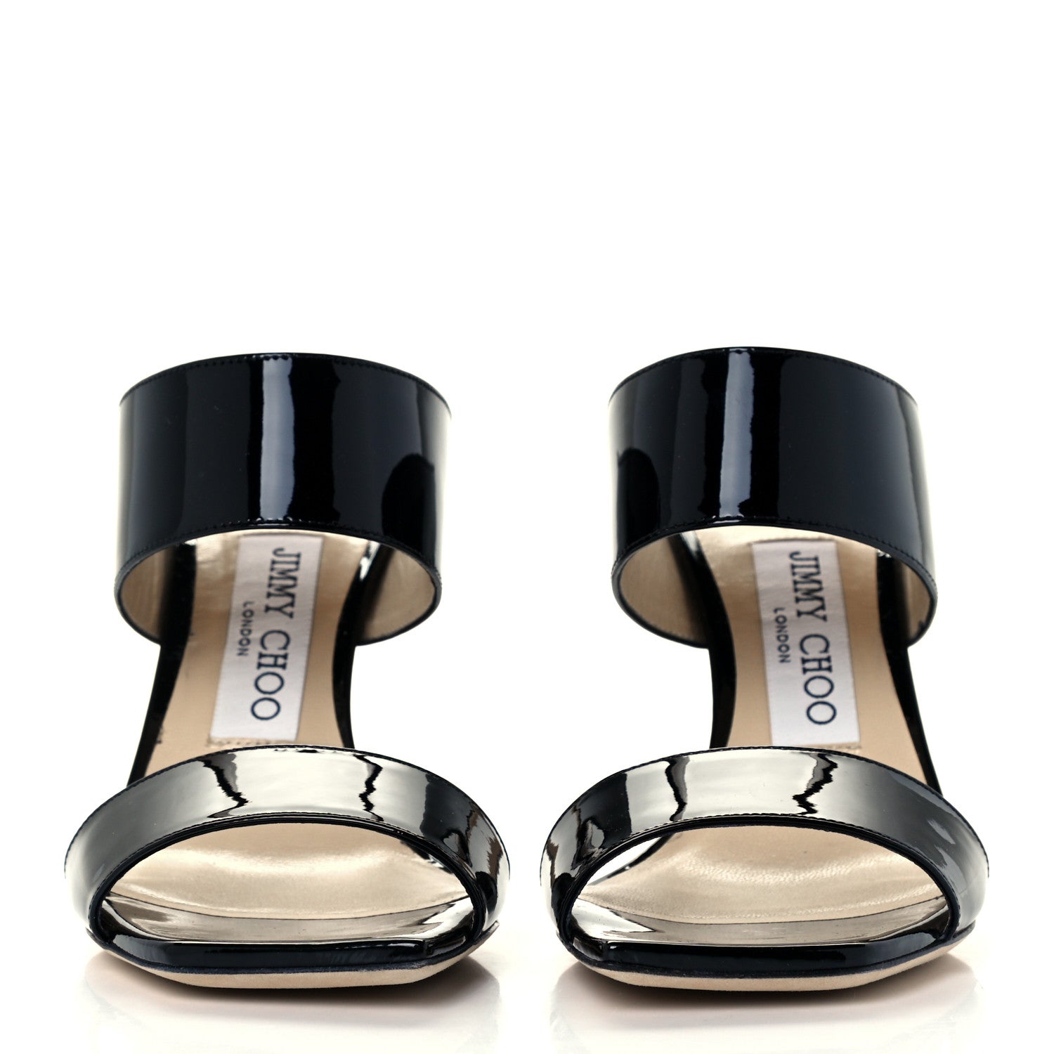 Jimmy Choo Patent Calfskin Sandals 36 Black 3 of 9