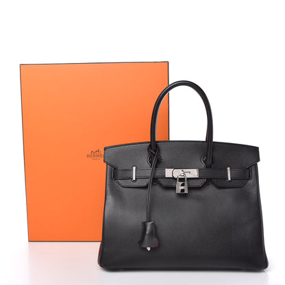 Hermes Epsom Horseshoe Birkin 30 Black Rouge Casaque 11 of 11