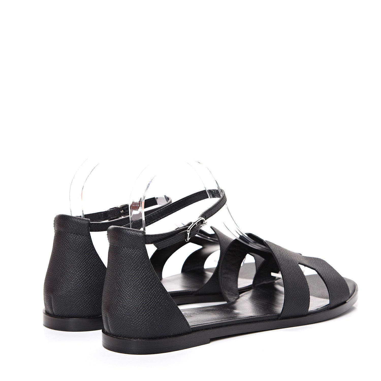 Hermes Epsom Santorini Sandals 41 Black 4 of 12