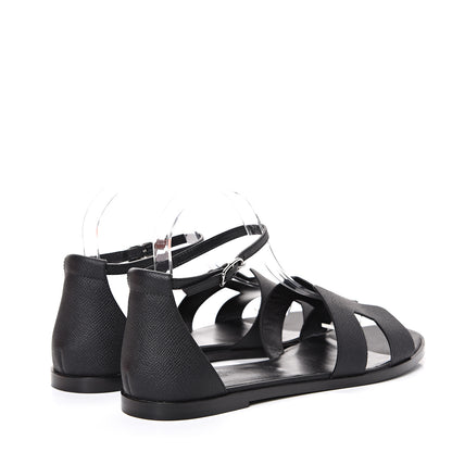 Hermes Epsom Santorini Sandals 41 Black 4 of 12