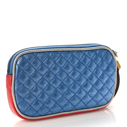 Gucci Laminated Nappa Trapuntata Zumi iPhone Case Rosso Marine Argento 3 of 8