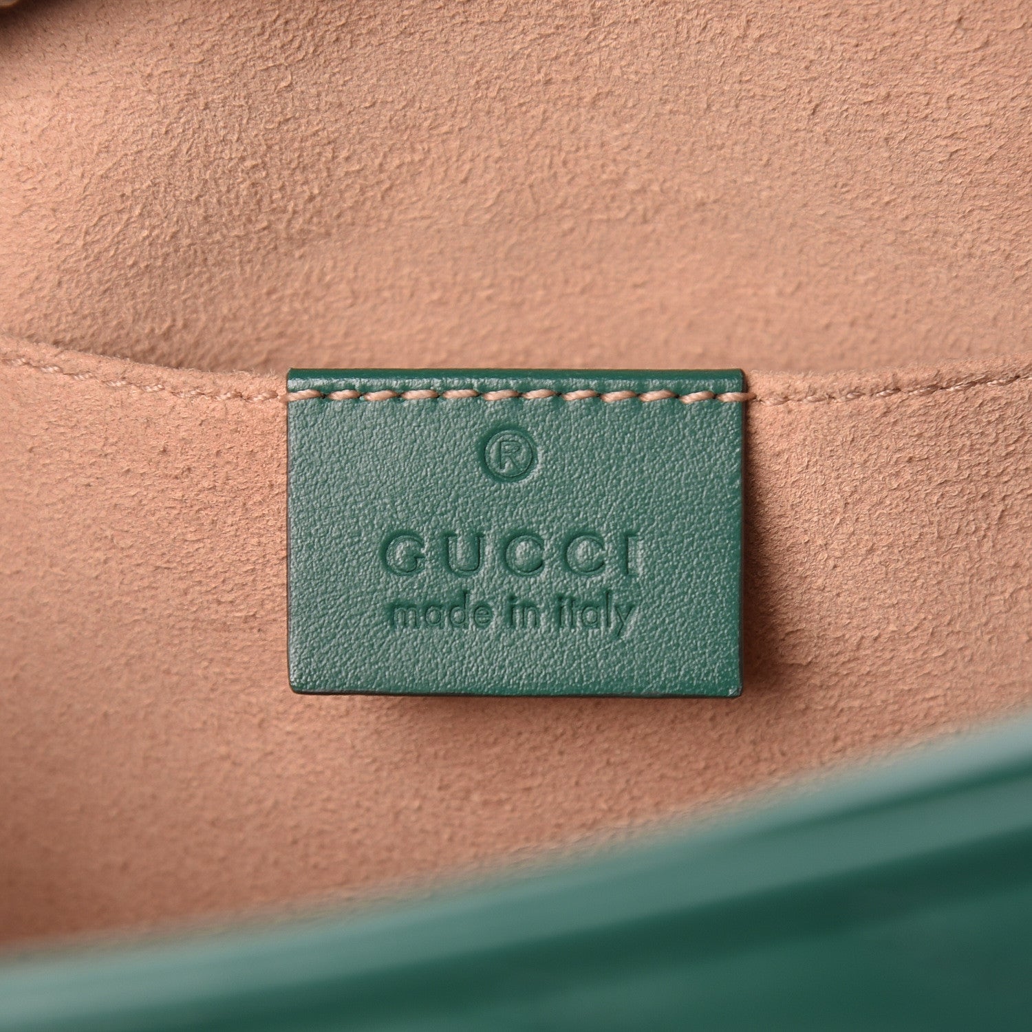 Gucci Calfskin Matelasse Small GG Marmont Chain Shoulder Bag Emerald Green 8 of 10