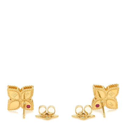 Roberto Coin 18K Yellow Gold Princess Flower Earrings 3 of 4
