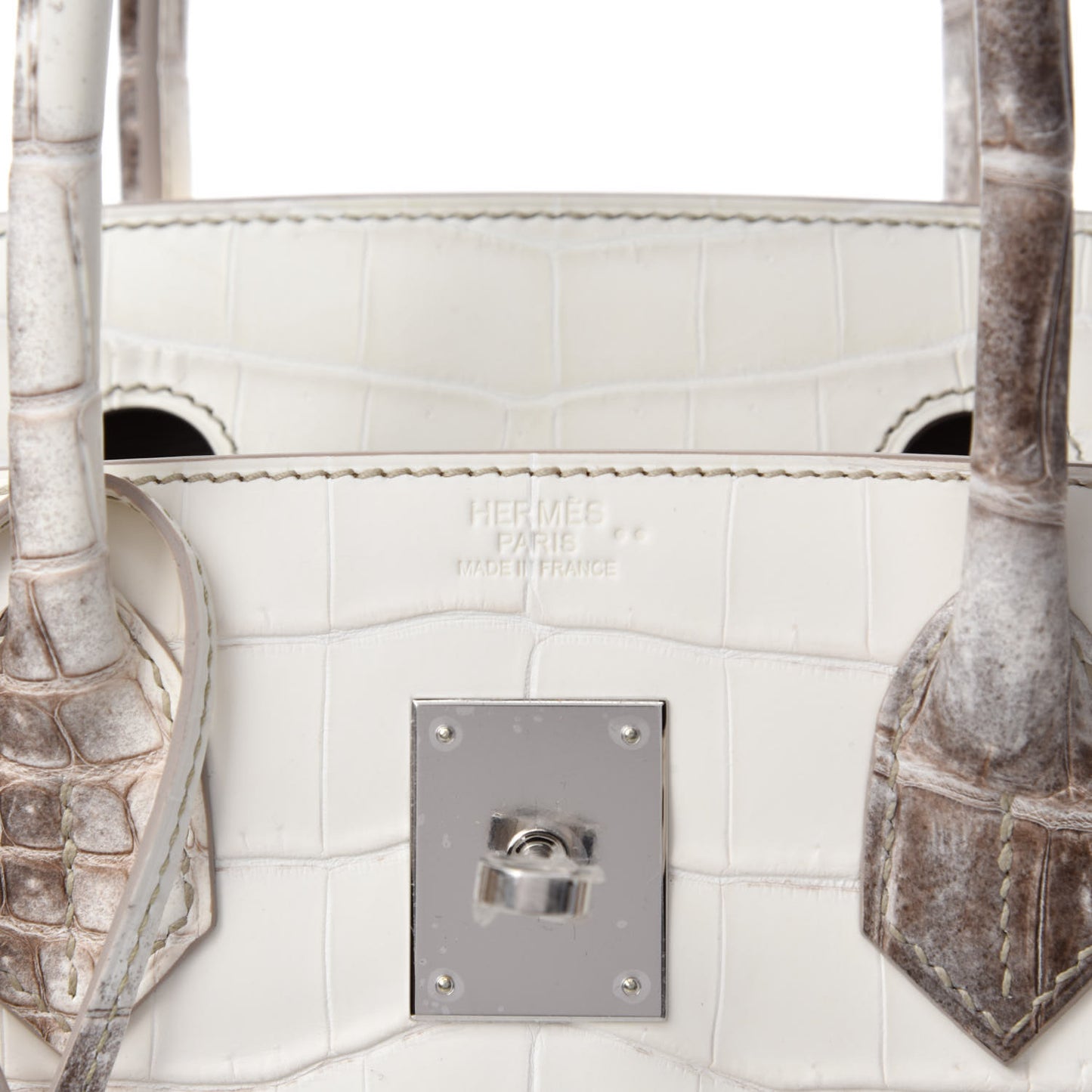 Matte Niloticus Crocodile Himalaya Birkin 30 Blanc