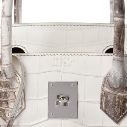 Hermes Matte Niloticus Crocodile Himalaya Birkin 30 Blanc 13 of 15