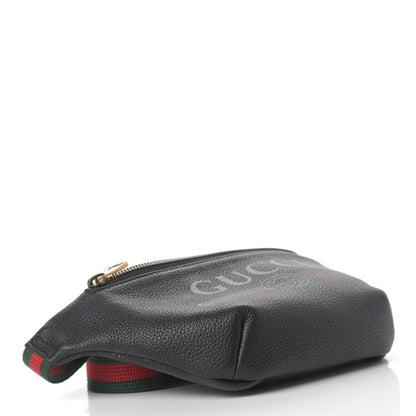 Gucci Grained Calfskin Small Logo Belt Bag Black 4 of 9