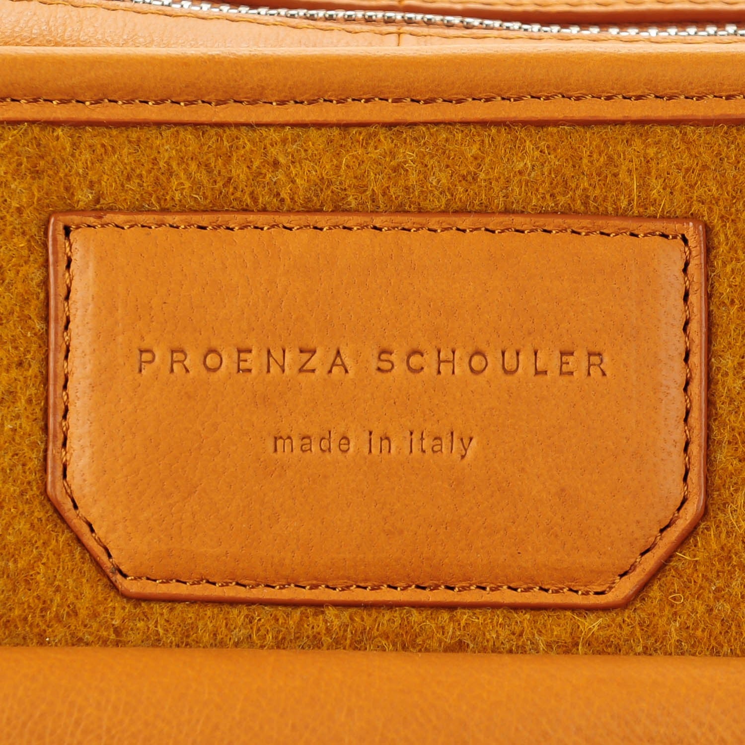 Proenza Schouler Lambskin Felt Medium PS1 Travel Satchel Camel 8 of 11