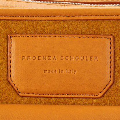 Proenza Schouler Lambskin Felt Medium PS1 Travel Satchel Camel 8 of 11