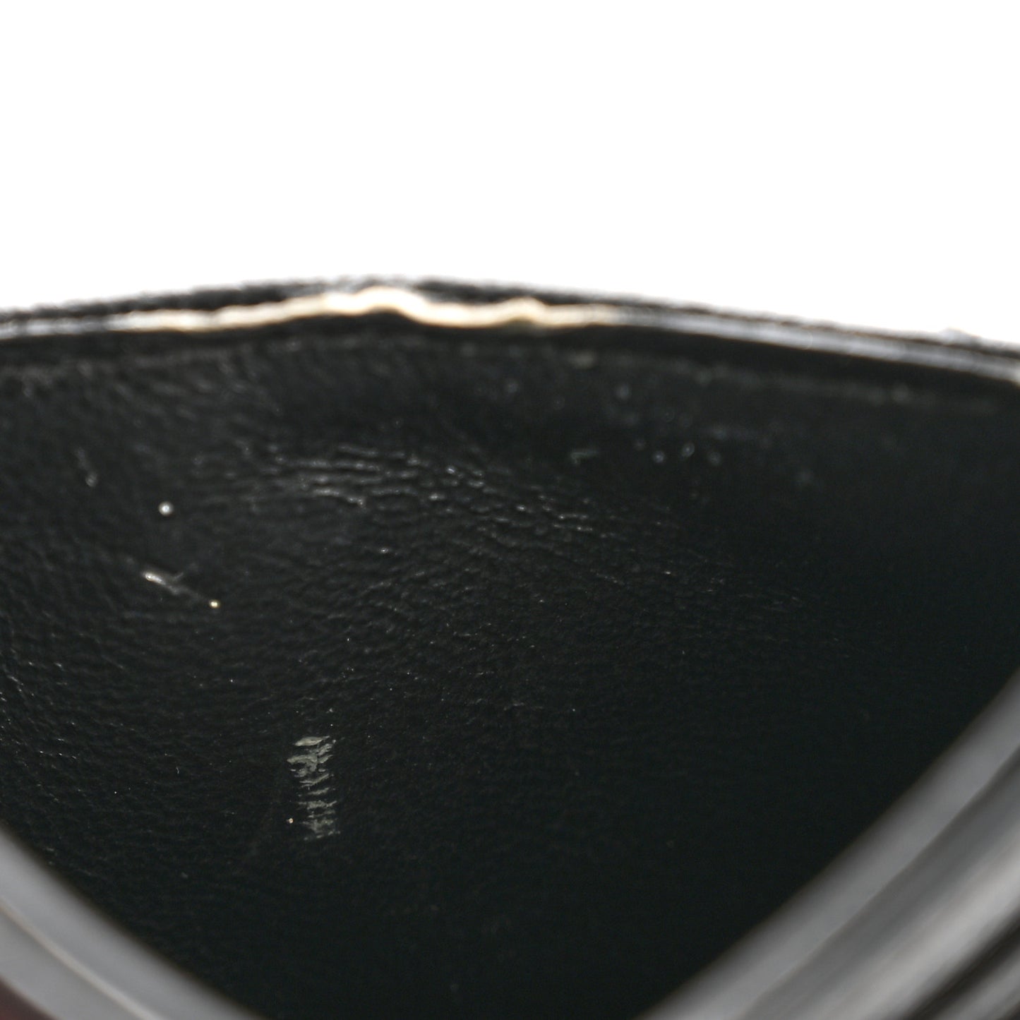 Grain De Poudre Matelasse Chevron Monogram Credit Card Case Black