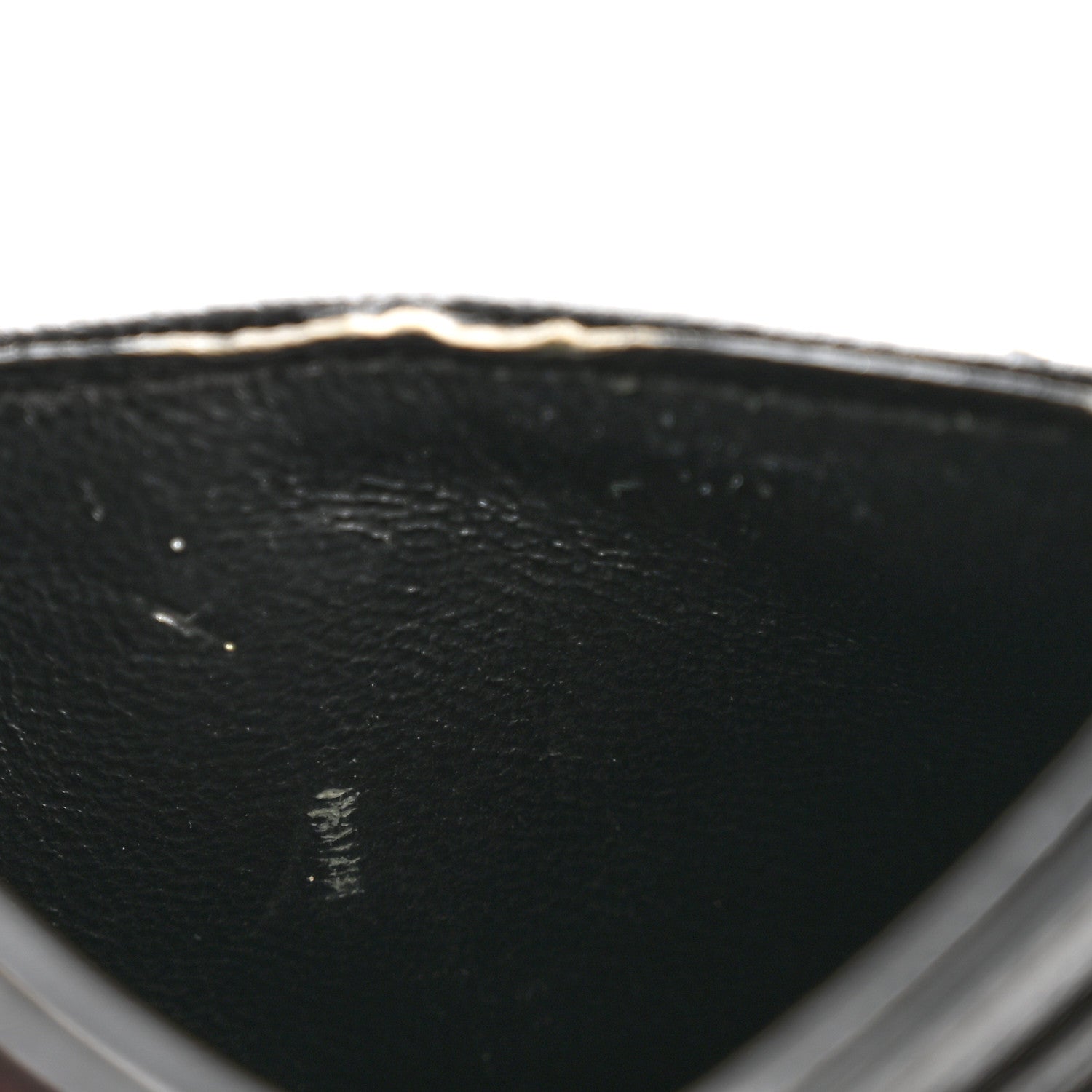 Saint Laurent Grain De Poudre Matelasse Chevron Monogram Credit Card Case Black 8 of 12