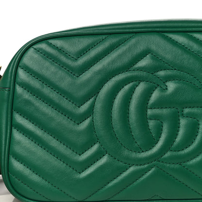 Gucci Calfskin Matelasse Small GG Marmont Chain Shoulder Bag Emerald Green 19 of 21