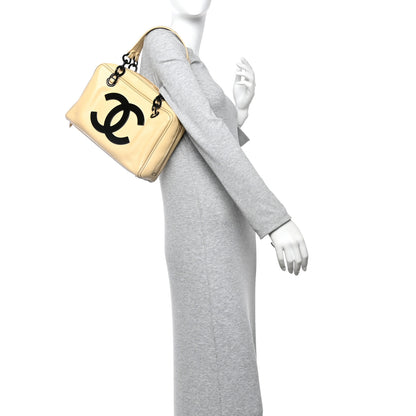 Chanel Caviar Bekko Chain CC Bowler Beige 2 of 10