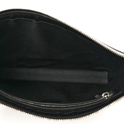 Gucci GG Supreme Monogram Azalea Calfskin Retro Interlocking G Wristlet Messenger Bag Black 5 of 6