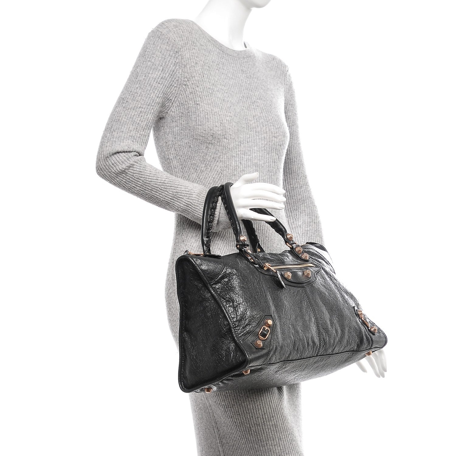 Balenciaga Agneau Giant 12 Rose Gold Hardware Work Black 2 of 6
