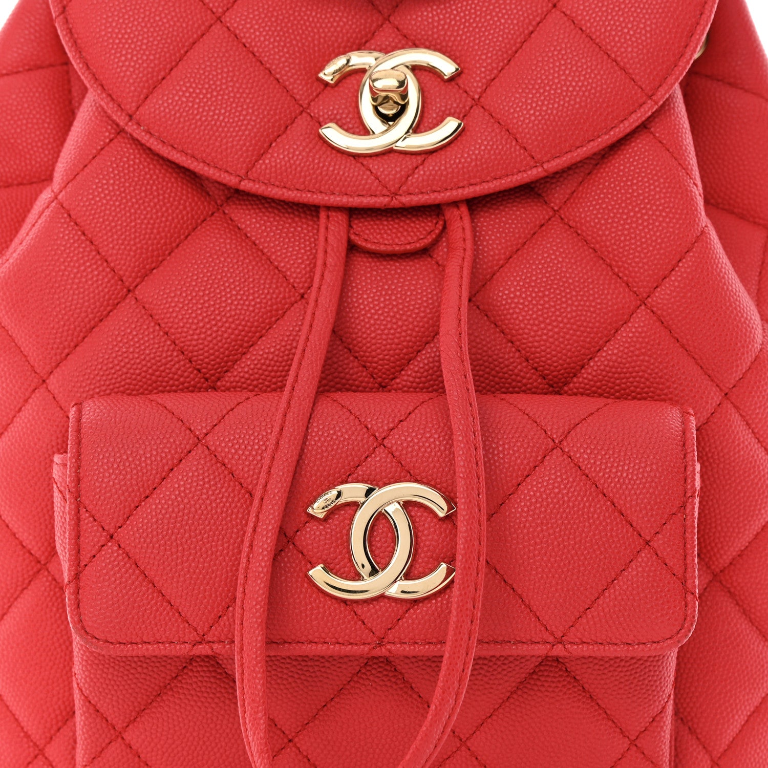 Chanel Caviar Quilted Backpack Bag Red 8 of 12