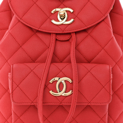 Chanel Caviar Quilted Backpack Bag Red 8 of 12