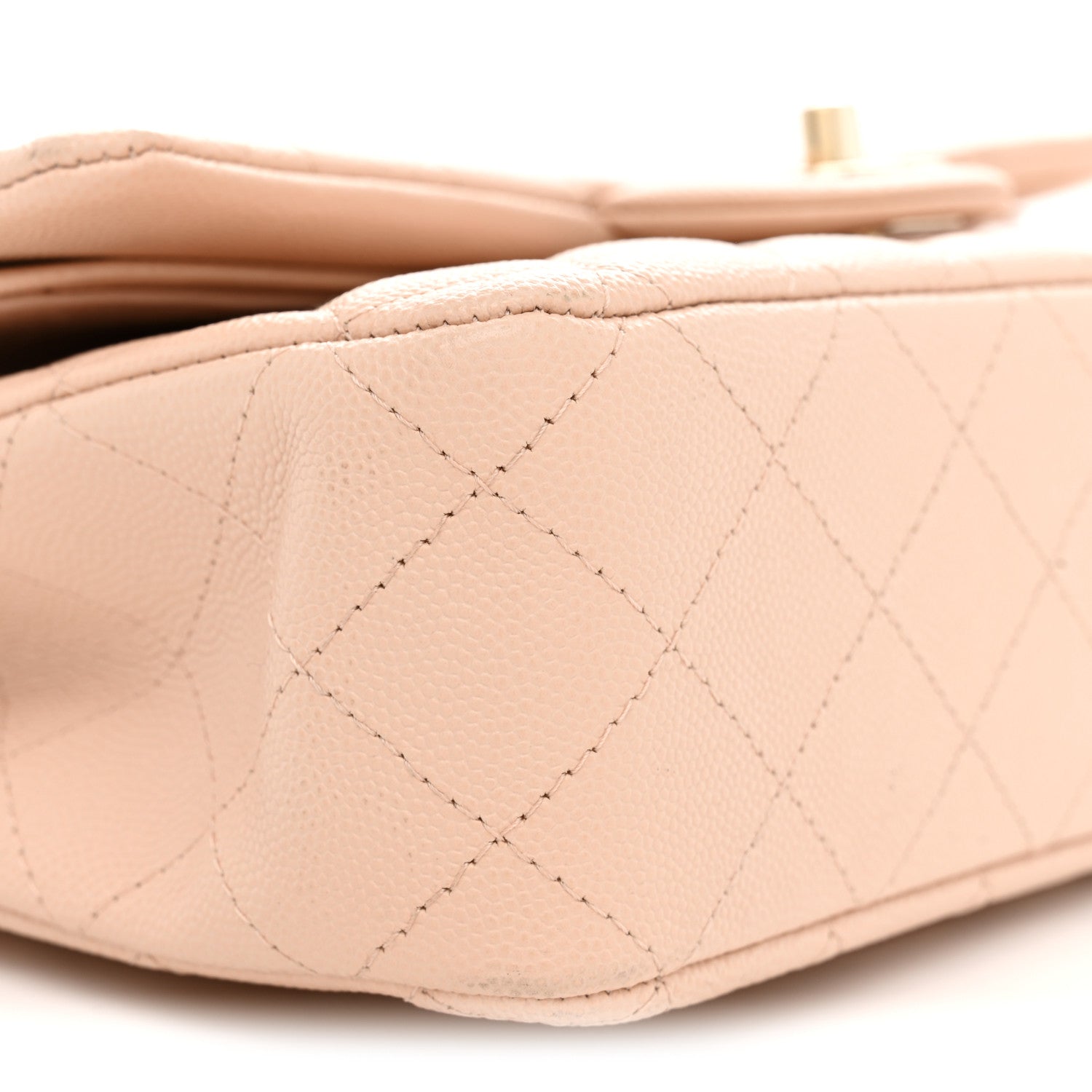 Chanel Caviar Quilted Medium Double Flap Light Beige 9 of 10