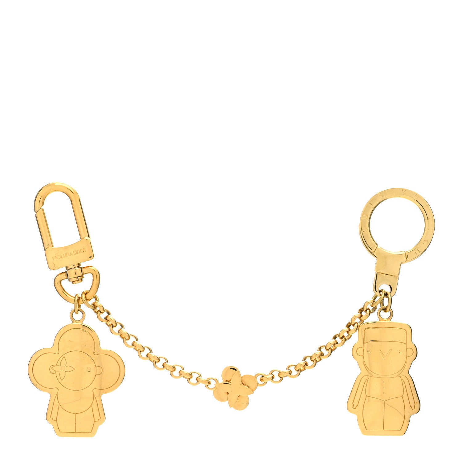 Louis Vuitton Metal Monogram Gaston & Vivienne Best Friend Bag Charm Key Holder Gold 1 of 3