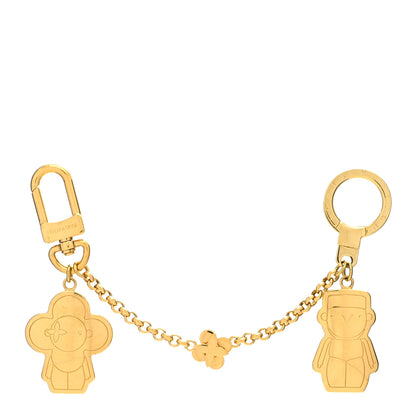 Louis Vuitton Metal Monogram Gaston & Vivienne Best Friend Bag Charm Key Holder Gold 1 of 3