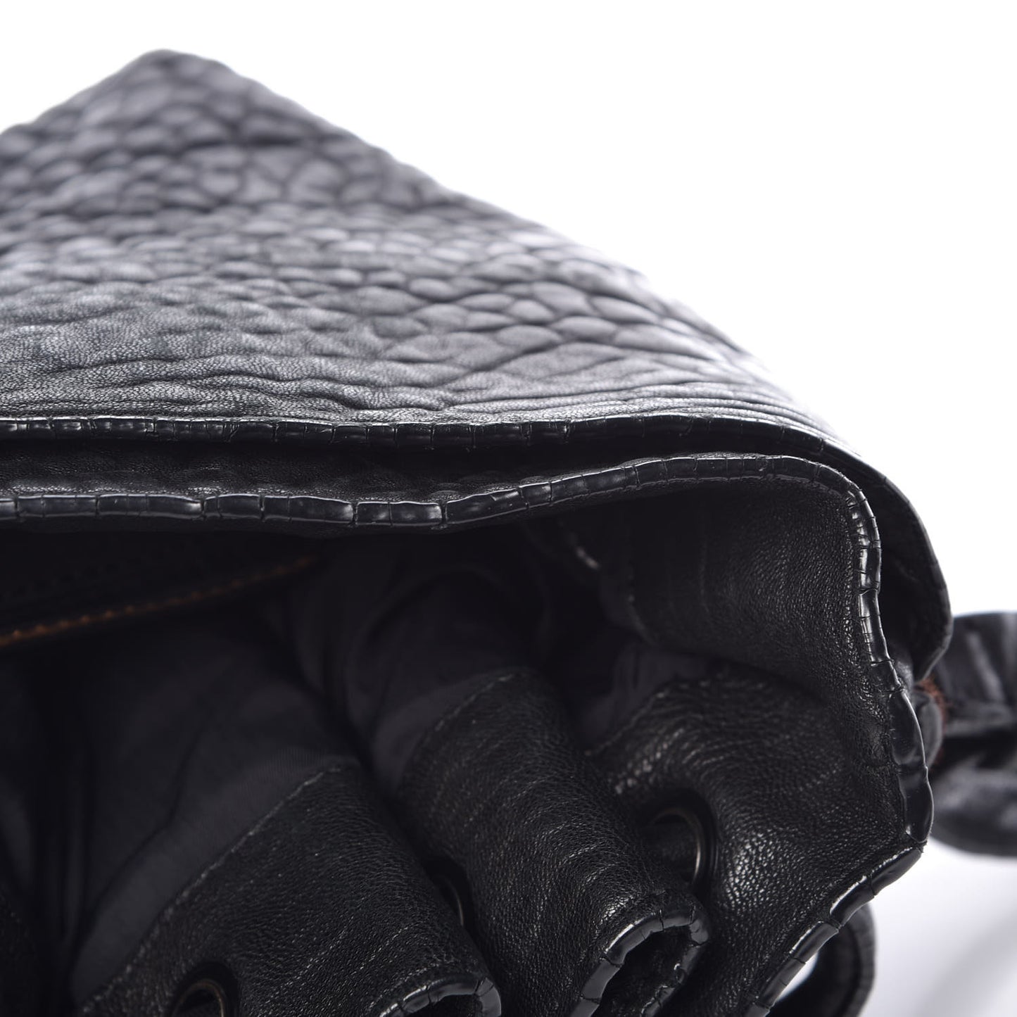 Pebbled Lambskin Pony Hair Leopard Diego Bucket Bag Black Hardware