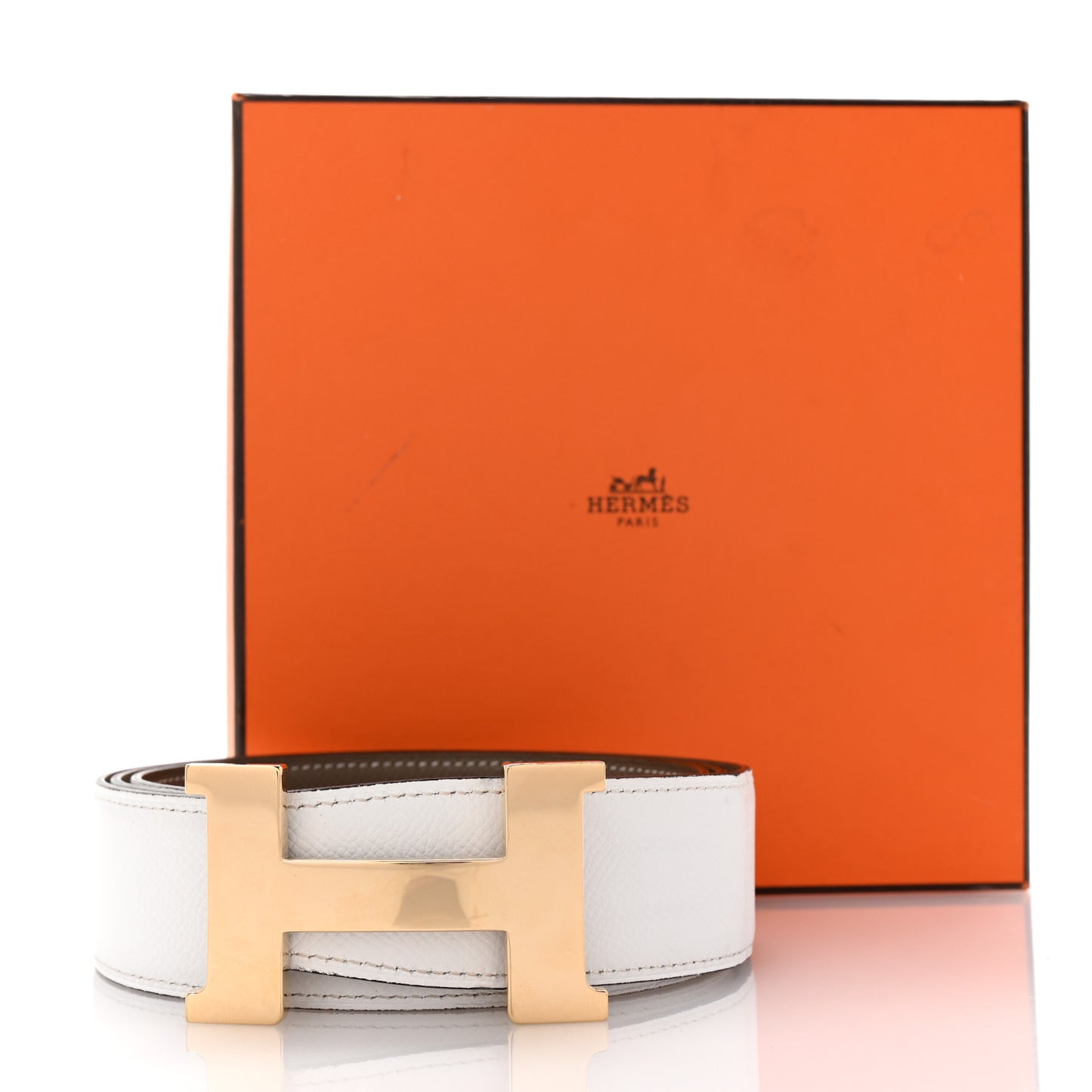 Epsom 38mm Constance 2 Belt 105 42 Etoupe White