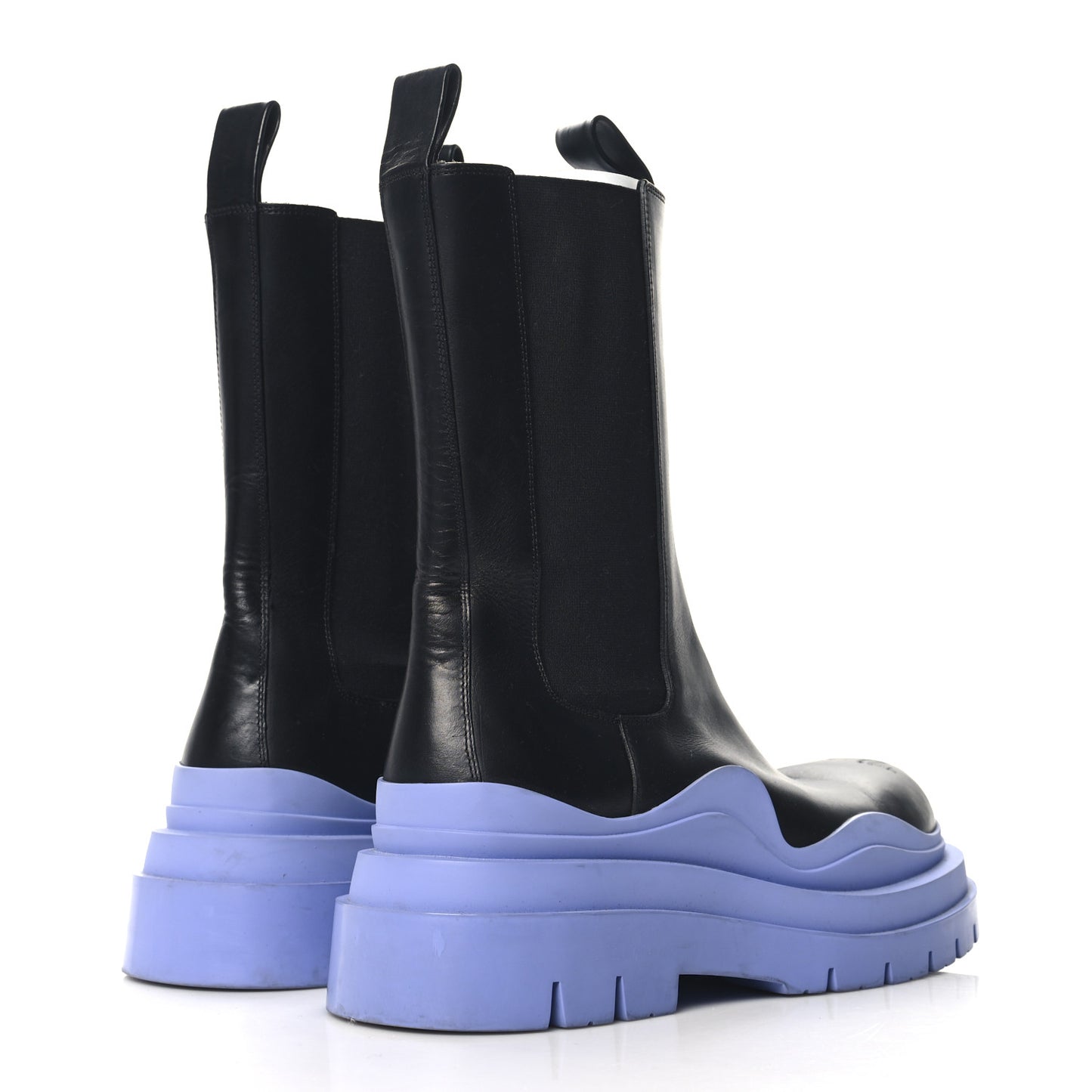 Calfskin The Tire Chelsea Boots 40 Black Periwinkle