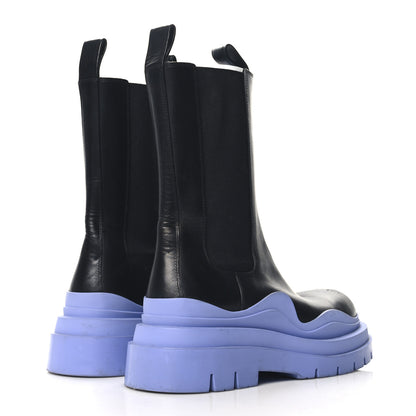 Bottega Veneta Calfskin The Tire Chelsea Boots 40 Black Periwinkle 5 of 8